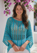 Crochet Lace Topper Pattern | Oversized Boho Bamboo Blouse (PDF Download)