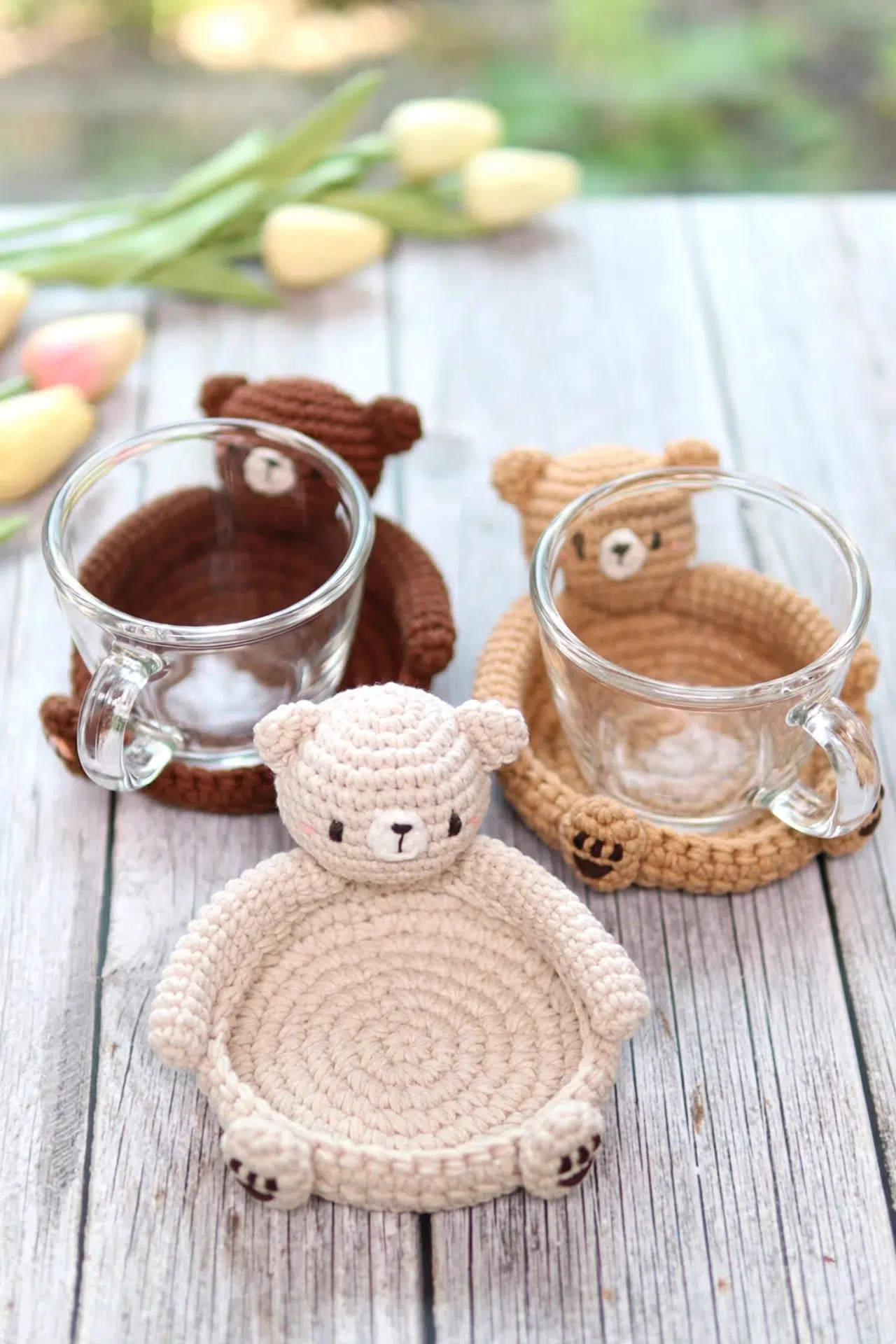 Teddy Bear Tea Coaster Crochet Pattern