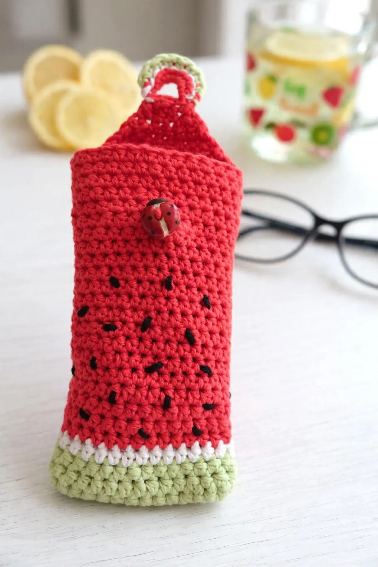 Watermelon Glasses Case Crochet Pattern