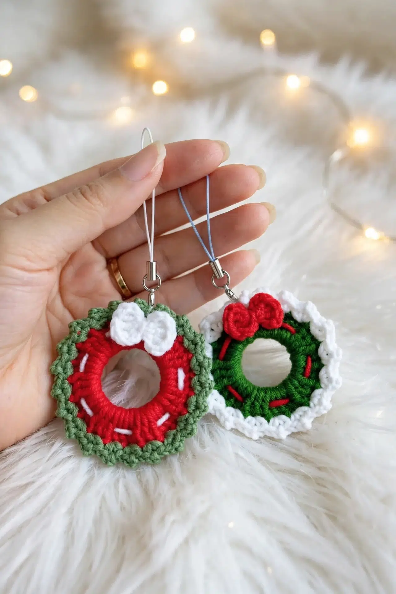 Christmas Wreath Charm Crochet Pattern