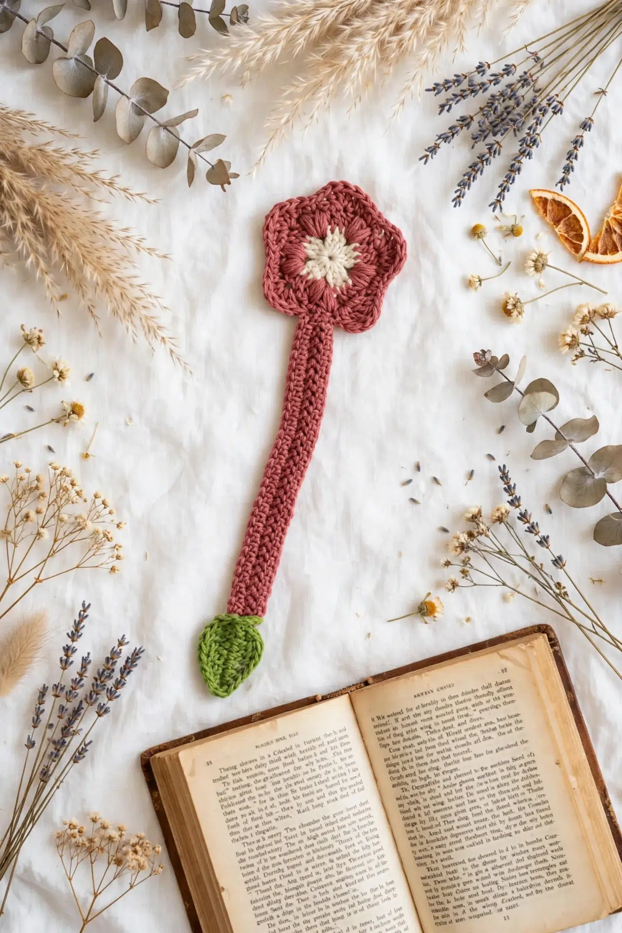 Hibiscus Flower Bookmark Crochet Pattern