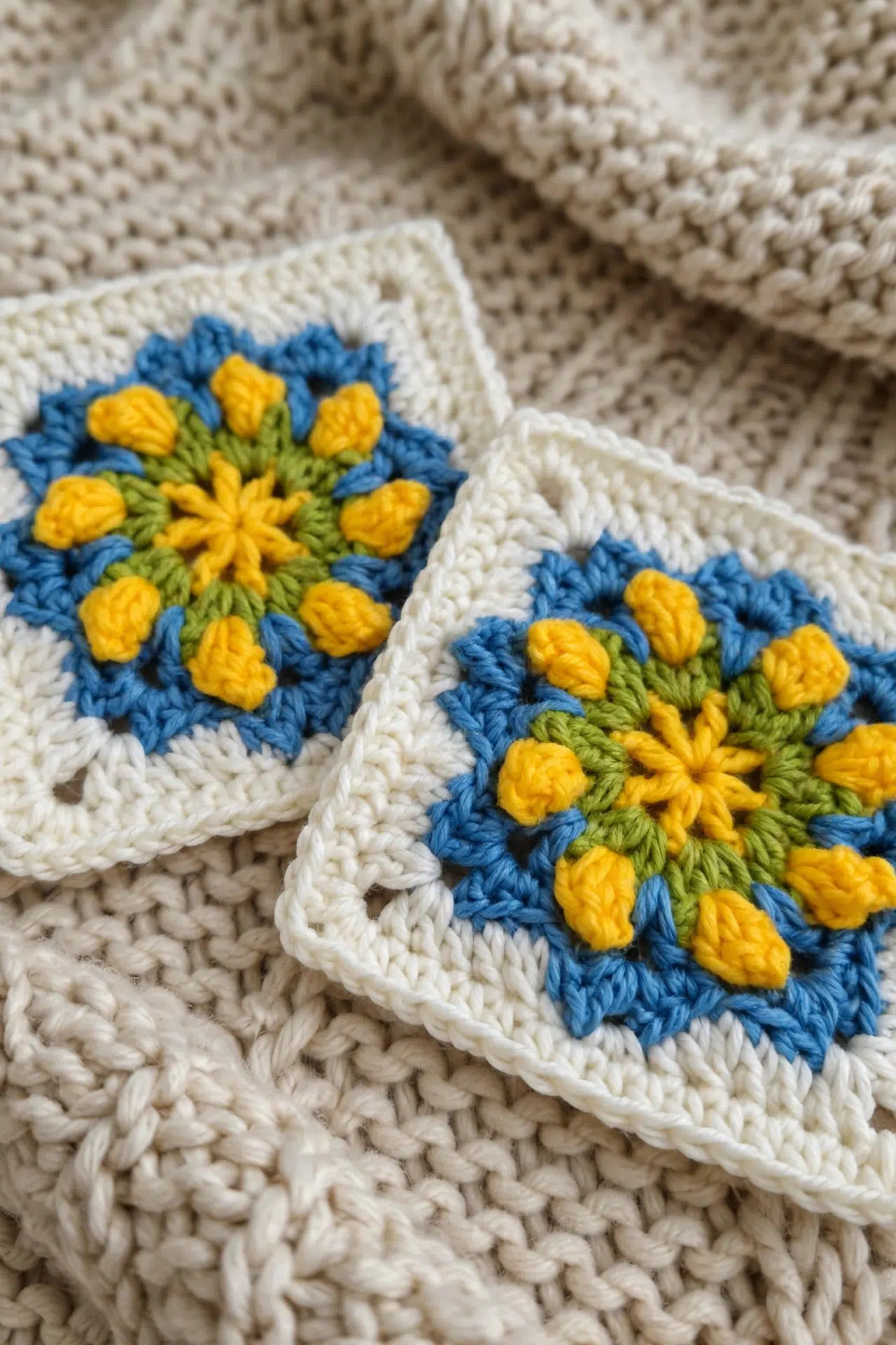 Daffodil Granny Square Crochet Pattern