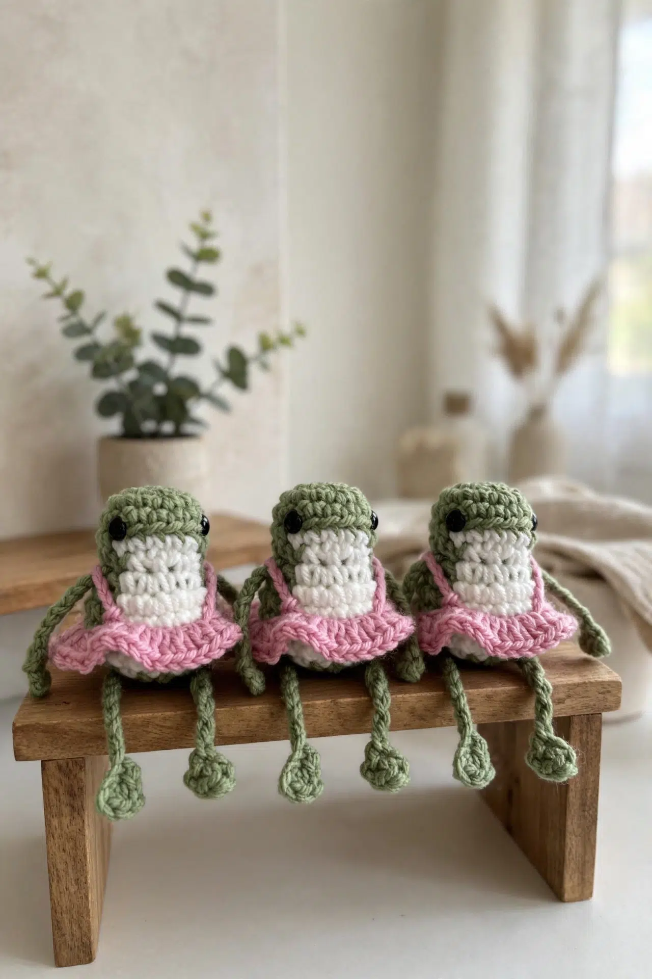 Autumn Crochet Pumpkin displayed as cozy seasonal decor in a neutral setting