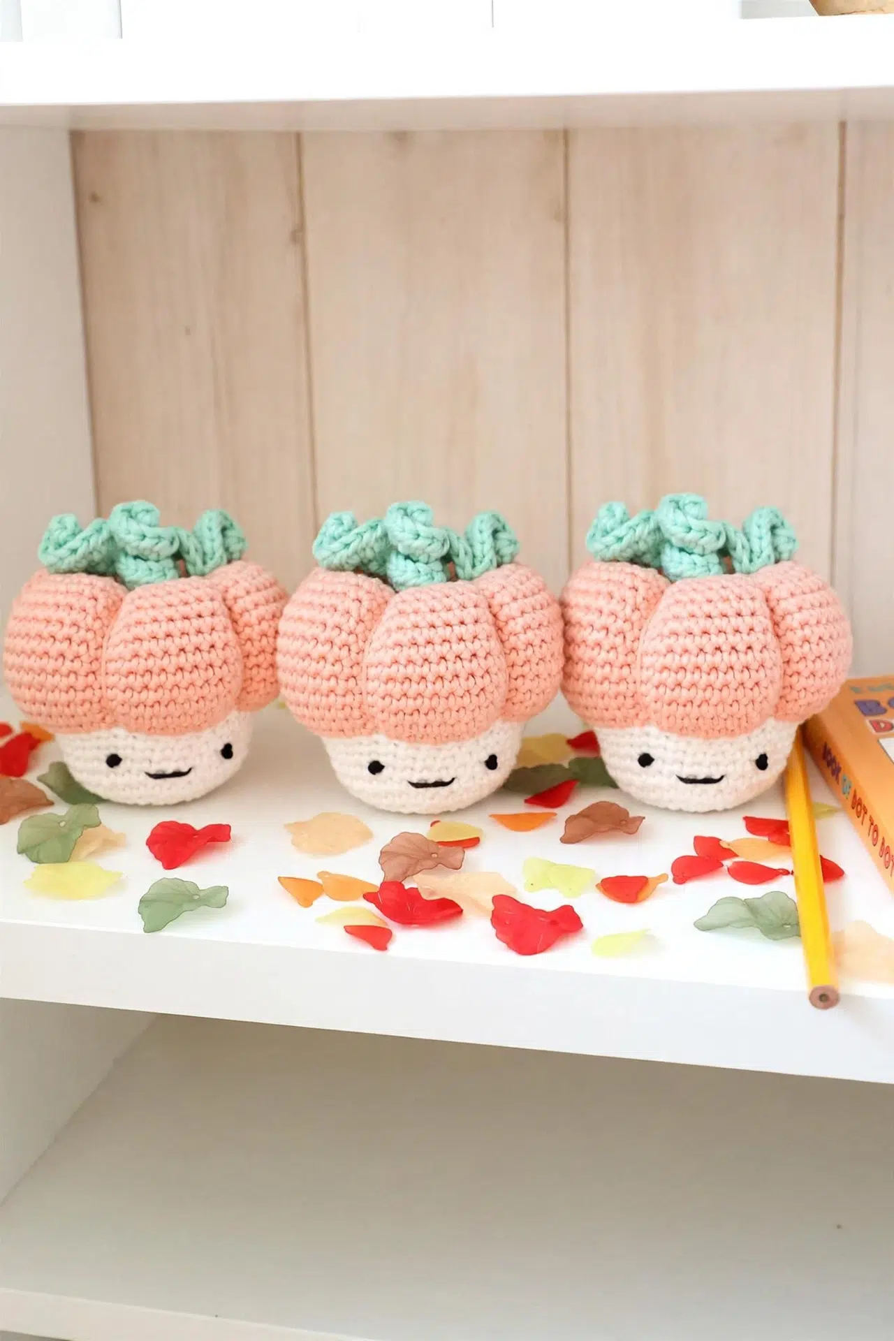 Autumn Crochet Pumpkin Amigurumi displayed in a cozy seasonal setting